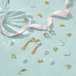 40Pcs 2 Colors Brass Clip-on Earring Findings&nbsp;KK-PH0010-11
