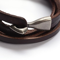 Cowhide Leather Wrap Bracelets&nbsp;X-BJEW-F173-05B