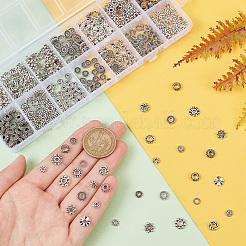 480Pcs 14 Styles Tibetan Style Alloy Spacer Beads&nbsp;TIBE-PH0002-13