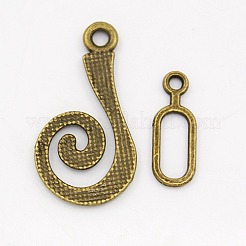 Alloy Hook and Eye Clasps&nbsp;PALLOY-DK-2008-AG-NF