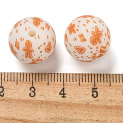 Christmas Round Silicone Beads&nbsp;SIL-K002-02D