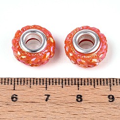 Opaque Resin European Beads&nbsp;RESI-T057-29J