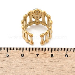 304 Stainless Steel Wide Open Cuff Rings&nbsp;RJEW-Z078-10G