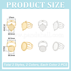 304 Stainless Steel Cuff Ring Findings&nbsp;FIND-UN0003-47A