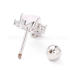 Heart Cat Eye Stud Earrings for Women&nbsp;LS-EJEW-A065-07P