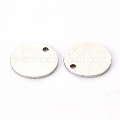 Non-Tarnish 201 Stainless Steel Stamping Blank Tag Pendants&nbsp;X-STAS-T058-12mm-P