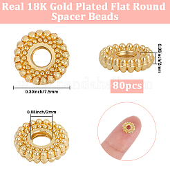 80Pcs Rack Plating Alloy Spacer Beads&nbsp;KK-BBC0023-40