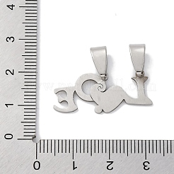 201 Stainless Steel Pendants&nbsp;STAS-Q342-41P