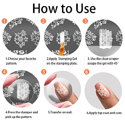 Stainless Steel DIY Nail Art Templates&nbsp;MRMJ-WH0092-035