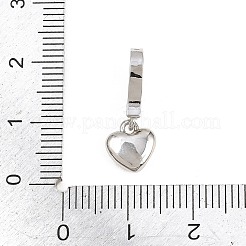 Brass Micro Pave Clear Cubic Zirconia Pendants&nbsp;KK-H268-07P-06