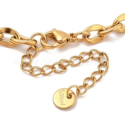 304 Stainless Steel Multi Layerd Oval Bib Necklaces for Women&nbsp;NJEW-A032-09G-02