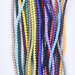 Spray Painted Non-magnetic Synthetic Hematite Beads Strands&nbsp;G-T124-12C