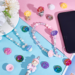 60Pcs 10 Colors UV Plating Opaque Acrylic Beads&nbsp;FIND-PH0026-82
