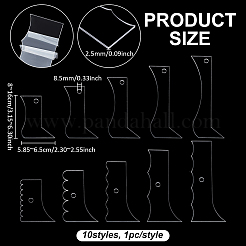 10Pcs Acrylic Pottery Edge Tools&nbsp;DIY-BC0017-29