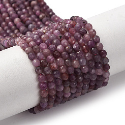 Natural Ruby Beads Strands&nbsp;G-F509-16-3mm-01