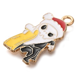 Christmas Theme Alloy Enamel Pendants&nbsp;ENAM-Q508-02A