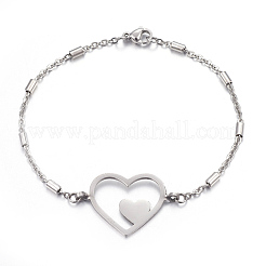 Tarnish Resistant 304 Stainless Steel Link Bracelets&nbsp;BJEW-E347-P
