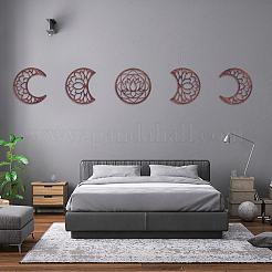 Hollow Wood Wall Hanging Ornaments&nbsp;AJEW-WH0323-36A-01