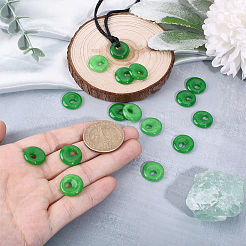 16Pcs Dyed Natural Malaysia Jade Donut/Pi Disc Charms&nbsp;G-HY0001-98
