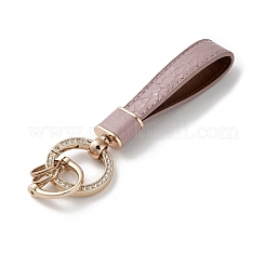 Microfiber & Zinc Alloy & Crystal Rhinestone Keychain&nbsp;KEYC-G062-01C