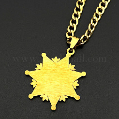 304 Stainless Steel Enamel Black Star Pendant Necklaces for Men&nbsp;WGCD56C-02