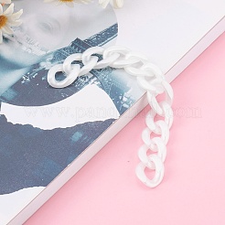 Handmade Opaque Acrylic Curb Chains&nbsp;X-AJEW-JB00925-05
