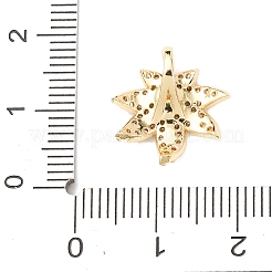Brass Micro Pave Clear Cubic Zirconia Pendants&nbsp;KK-C249-06G