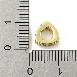 Rack Plating Brass Micro Pave Clear Cubic Zirconia European Beads&nbsp;KK-B091-03G
