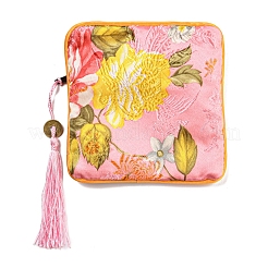 Chinese Style Floral Cloth Jewelry Storage Zipper Pouches&nbsp;AJEW-D063-01F