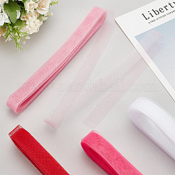 4 Rolls 4 Colors Polyester Gauze Ribbon&nbsp;OCOR-HY0001-14