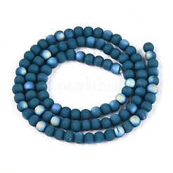 Frosted Opaque Glass Beads Strands&nbsp;GLAA-T032-P4mm-MBB14