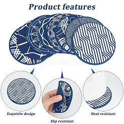 8Pcs 8 Style Silicone Cup Mats&nbsp;AJEW-CP0001-77