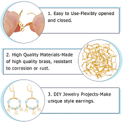 200Pcs Brass Leverback Earring Findings&nbsp;KK-SP0001-04G