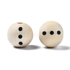 Unfinished Natural Wood European Beads&nbsp;WOOD-S057-032-B01