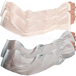 2 Pairs 2 Colors Glazed Gauze Long Oversleeves&nbsp;AJEW-CY0001-22A