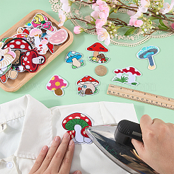 37Pcs Mushroom Embroidered Cloth Patch&nbsp;PATC-WR0001-31