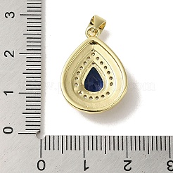Brass Micro Pave Cubic Zirconia Pendants&nbsp;KK-C058-05G-02