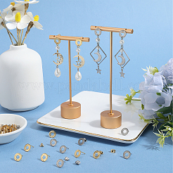 40Pcs 2 Colors 201 Stainless Steel Stud Earrings Finding&nbsp;STAS-SC0009-15