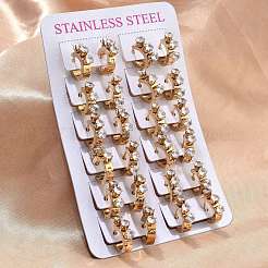 201 Stainless Steel Hoop Earrings&nbsp;EJEW-D354-15G