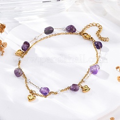 Bohemia Style 304 Stainless Steel Cable Chain Multi-strand Bracelets&nbsp;LS-BJEW-Z088-01C-G
