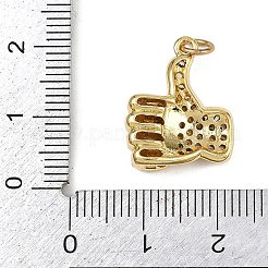 Brass Micro Pave Cubic Zirconia Pendants&nbsp;KK-S526-14G