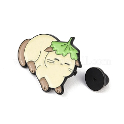Cat with Leaf Enamel Pins&nbsp;JEWB-L027-01EB-03