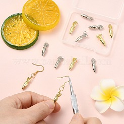 12Pcs 2 Colors Brass Pendants&nbsp;KK-CJ0003-78