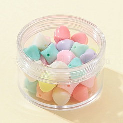 42Pcs Opaque Acrylic Beads&nbsp;SACR-FS0001-15