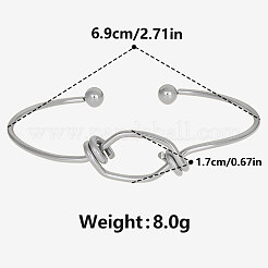 304 Stainless Steel Cuff Bangles for Women&nbsp;OM2706-1