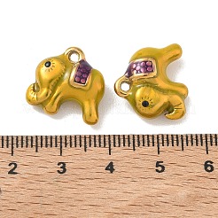 304 Stainless Steel Enamel Pendants&nbsp;STAS-L316-22G-08
