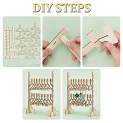 2-Tier Wood Earrings Display Stands&nbsp;EDIS-WH0031-11
