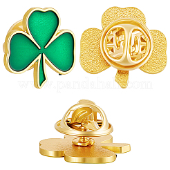 60Pcs Shamrock Alloy Enamel Pin&nbsp;JEWB-SC0001-87