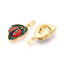 Brass Enamel Pendants&nbsp;KK-N257-60G