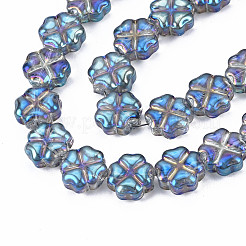 Electroplate Glass Beads Strands&nbsp;EGLA-N008-007